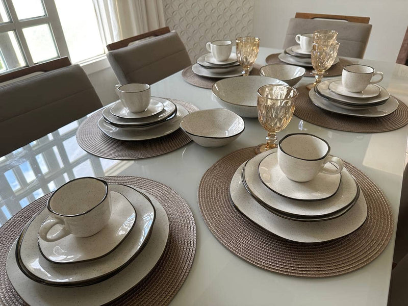 54 Peças Aparelho de Jantar em Porcelana Conjunto de Luxo Oxford® - OFERTA ESPECIAL BLACK FRIDAY Minha loja 