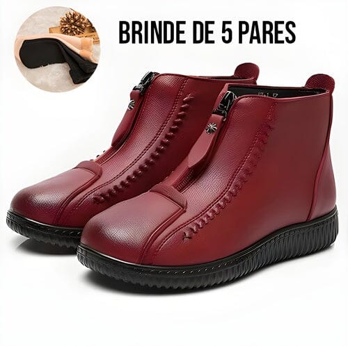 Bota Inverno 2023 - Promoção de Junho + 5 Pares de Meias Térmicas botainverno01 Minha loja Vinho 33 