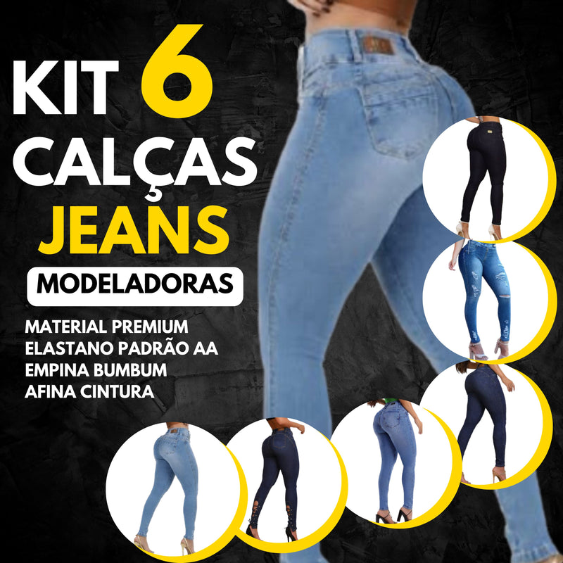 [DIRETO DA FÁBRICA] KIT 6 CALÇAS JEANS MODELADORAS + FRETE GRÁTIS Minha loja P(34-36) 