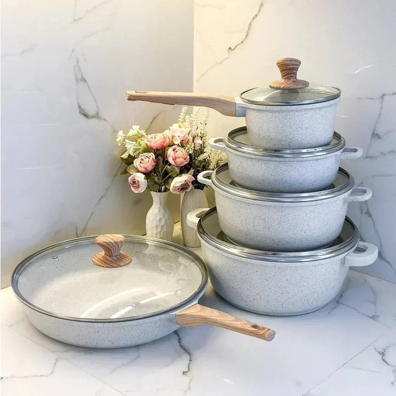 Jogo de Panelas Cookware 12 Peças (indução e gás) Minha loja Branco 