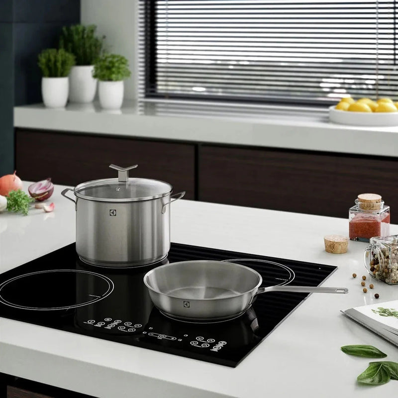 Jogo de Panelas Electrolux Inox com 5 Peças Design com Fundo Triplo Minha loja 