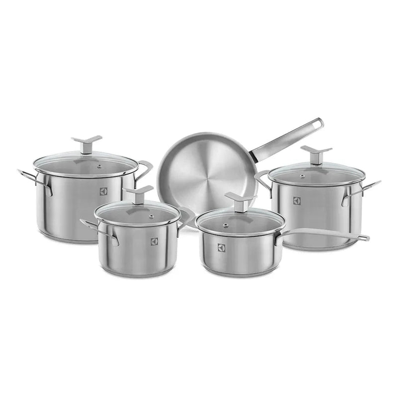 Jogo de Panelas Electrolux Inox com 5 Peças Design com Fundo Triplo Minha loja 