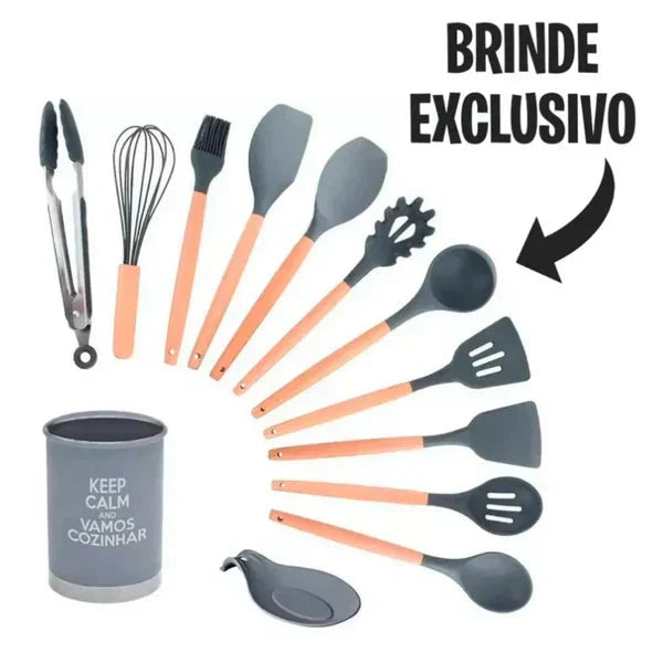 Jogo Panelas Ceramic Smart Plus [22 Peças] + Kit Utensílios em Silicone Minha loja 