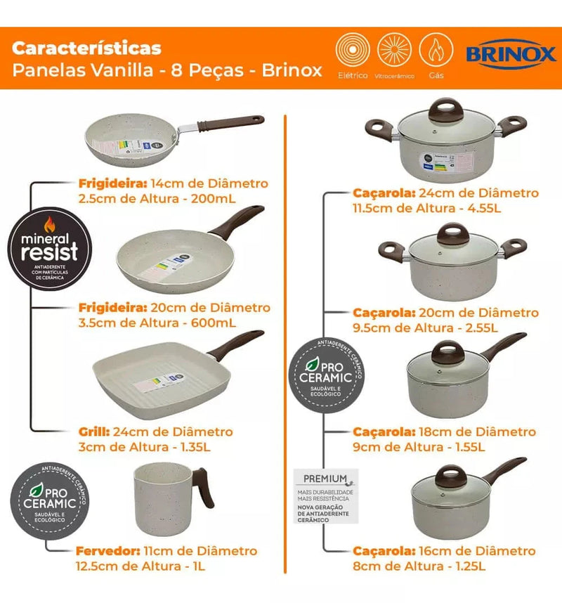 Jogo Panelas Ceramic Smart Plus [22 Peças] + Kit Utensílios em Silicone Minha loja 