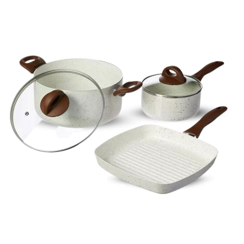 Kit de Panelas Ceramic Life Smart Plus Vanilla 9 peças Minha loja 