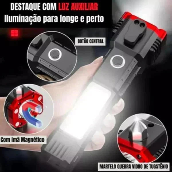 Lanterna Tática Indestrutível 4 em 1 - Ultra Potência Lanterna Tática P1 Minha loja 