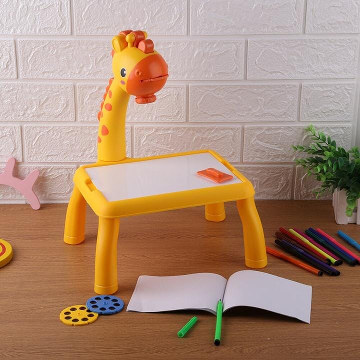Mesa Desenha Fácil Minha loja Girafa Amarelo 