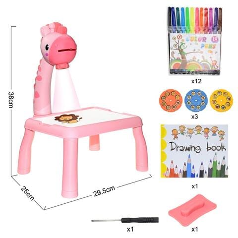 Mesa Desenha Fácil Minha loja Girafa Rosa 