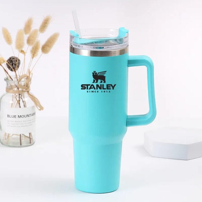 [OFERTA DE VERÃO - ÚLTIMAS UNIDADES ] Stanley Copo Quencher 2.0 | 1,18 Litros + Brindes Exclusivos Minha loja Azul claro 