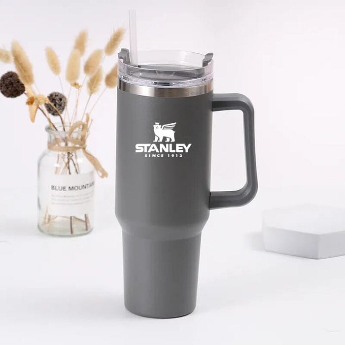 [OFERTA DE VERÃO - ÚLTIMAS UNIDADES ] Stanley Copo Quencher 2.0 | 1,18 Litros + Brindes Exclusivos Minha loja Cinza 