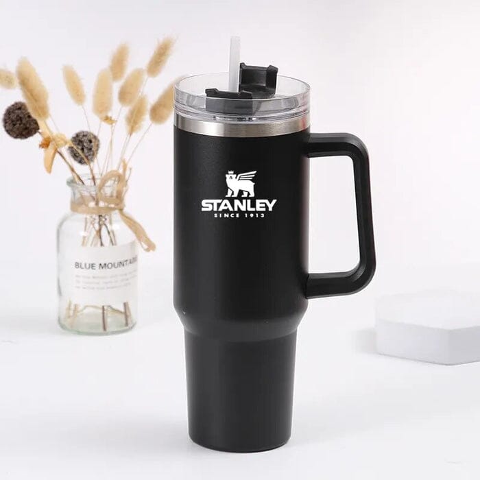 [OFERTA DE VERÃO - ÚLTIMAS UNIDADES ] Stanley Copo Quencher 2.0 | 1,18 Litros + Brindes Exclusivos Minha loja Preto 