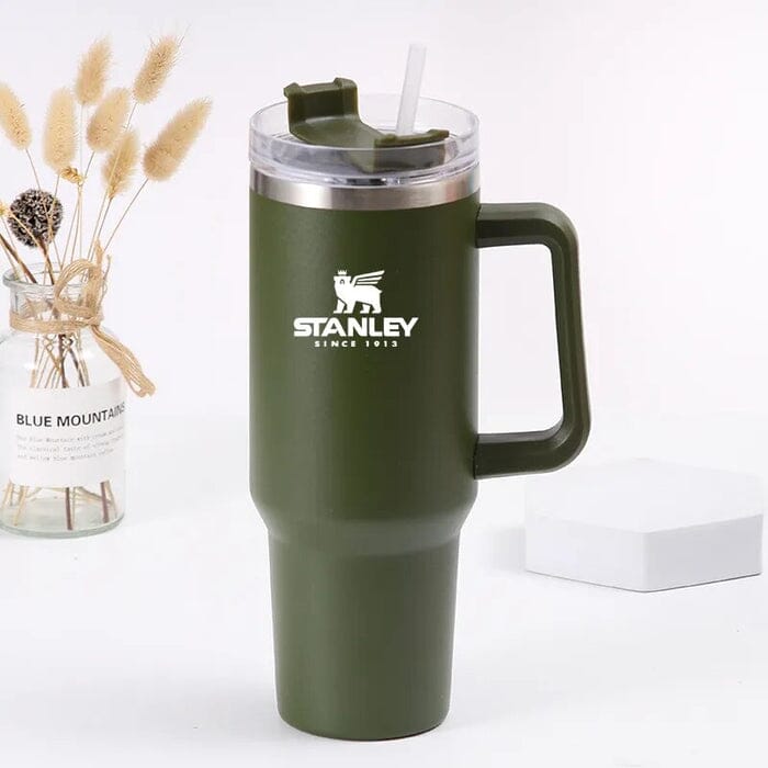 [OFERTA DE VERÃO - ÚLTIMAS UNIDADES ] Stanley Copo Quencher 2.0 | 1,18 Litros + Brindes Exclusivos Minha loja Verde exército 