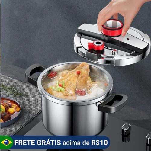 Panela De Pressão Aço Inoxidável - À Prova De Explosão (OFERTA LIMITADA) Minha loja 