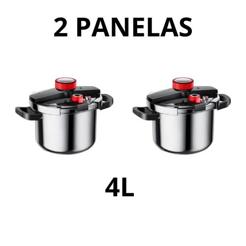 Panela De Pressão Aço Inoxidável - À Prova De Explosão (OFERTA LIMITADA) Minha loja COMBO 2 PANELAS 4L 