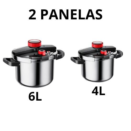 Panela De Pressão Aço Inoxidável - À Prova De Explosão (OFERTA LIMITADA) Minha loja COMBO 2 PANELAS 4L/6L 