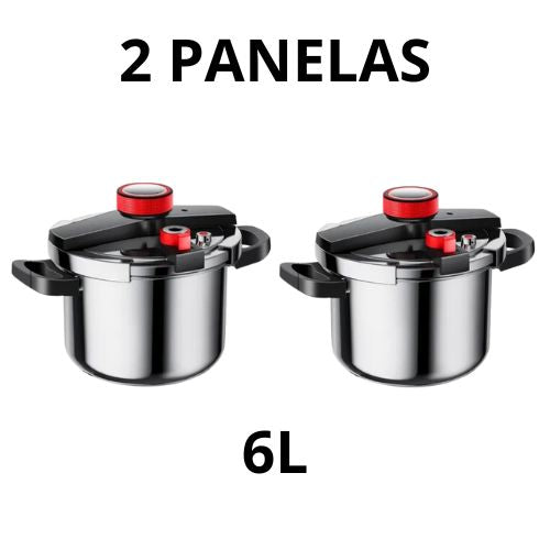 Panela De Pressão Aço Inoxidável - À Prova De Explosão (OFERTA LIMITADA) Minha loja COMBO 2 PANELAS 6L 