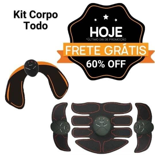 PowerBurn - Estimulador elétrico para glúteos mais firmes Minha loja KIT CORPO TODO (COMPLETO) 