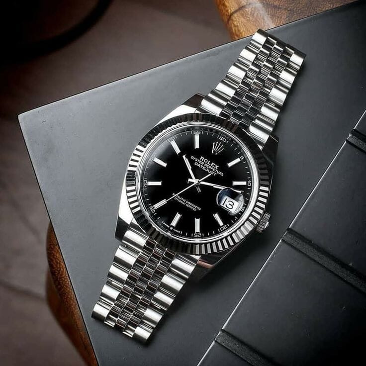 Relógio Masculino RLX Datejust- Aço inoxidável Reelógio OLEVS 006 Moda em Foco Prata e Preto 