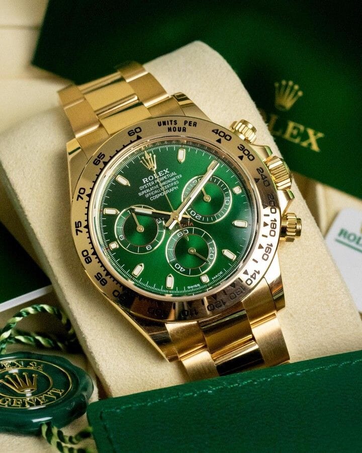 Relógio RLX Edição Ouro- Aço inoxidável Relógio OLEVS Edição Ouro- Aço inoxidável ORIGINAL Divina Elegância Ouro e Verde 