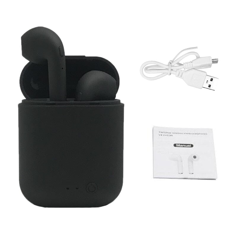Air dots bluetooth 5.0- Universal Fones de ouvido e airdots Divina Elegância Preto 