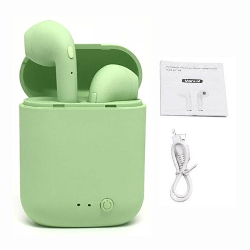 Air dots bluetooth 5.0- Universal Fones de ouvido e airdots Divina Elegância Verde 