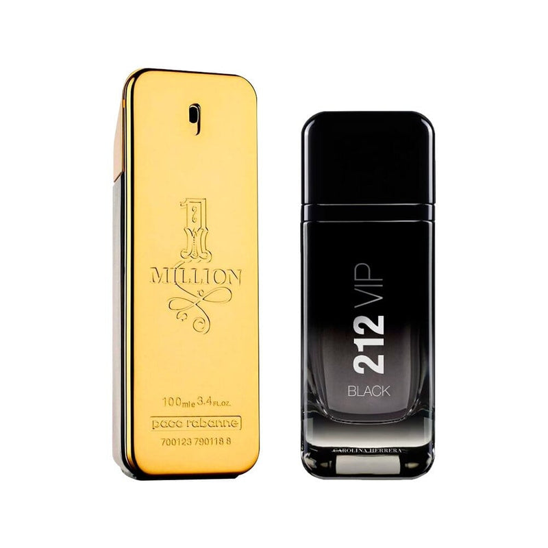 Combo de Perfumes 1 Million e 212 VIP Black Beleza e Perfumaria Divina Elegância 