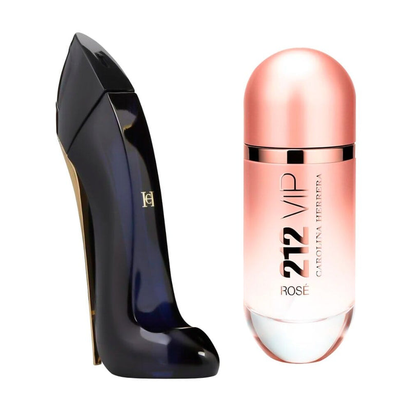 Combo de Perfumes Good Girl & 212 VIP Rosé Saúde e Beleza Divina Elegância 