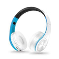 Fone de ouvido Bluetooth Sem fio Dobrável Fone de ouvido Bluetooth Sem fio Dobrável Divina Elegância Branco e Azul 