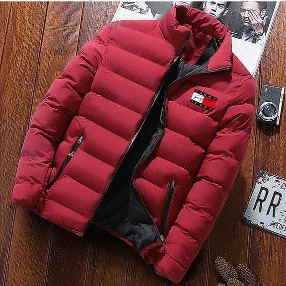 Jaqueta Casual Masculina Jaqueta Casual Masculina Divina Elegância Vermelha/Preta P 