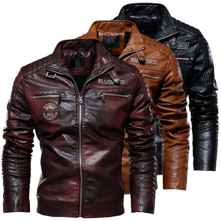Jaqueta de Couro Masculina Jaqueta de Couro Masculina Divina Elegância 
