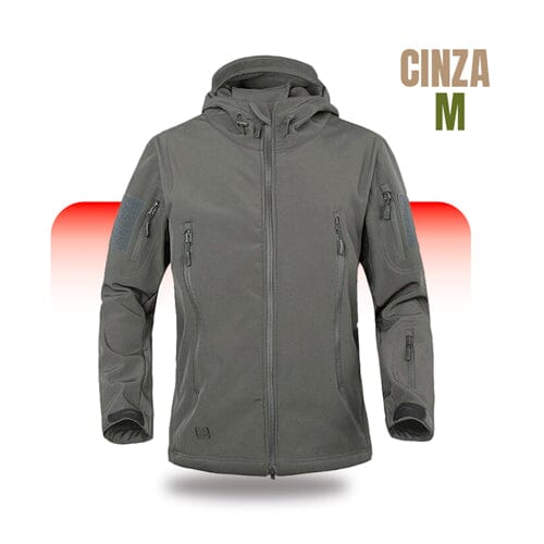 Jaqueta Masculina Militar 100% Impermeável Jaqueta Masculina Militar 100% Impermeável Divina Elegância Cinza M 