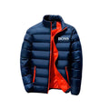 Jaqueta Masculina Premium Boss Jaqueta de frio Impermeável Divina Elegância Azul com Laranja P 