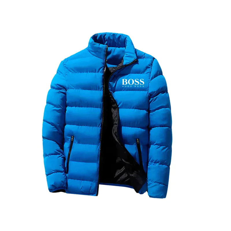 Jaqueta Masculina Premium Boss Jaqueta de frio Impermeável Divina Elegância Azul P 