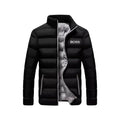 Jaqueta Masculina Premium Boss Jaqueta de frio Impermeável Divina Elegância Preto com Cinza P 