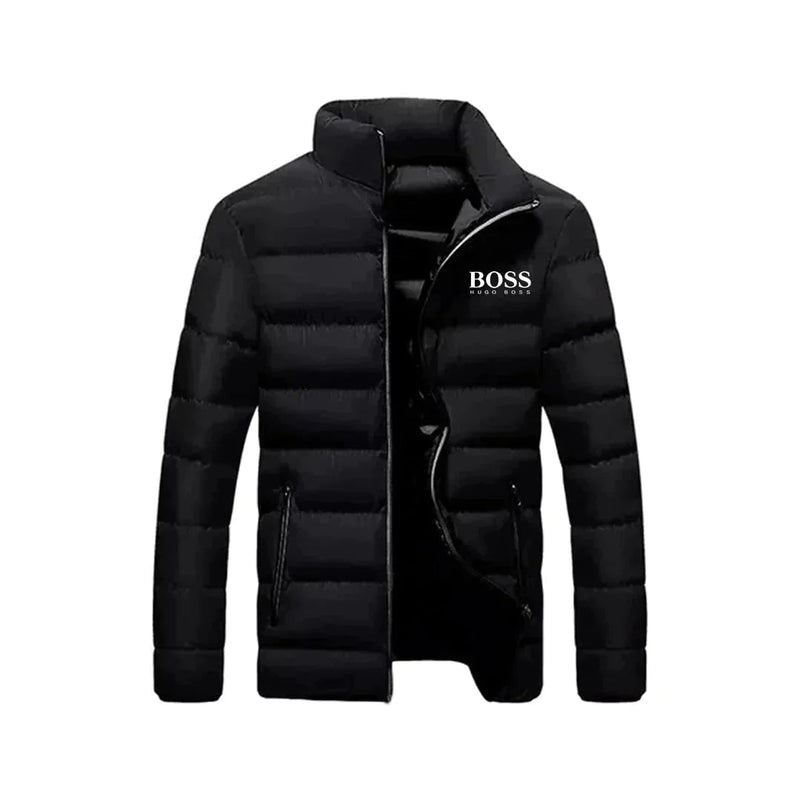 Jaqueta Masculina Premium Boss Jaqueta de frio Impermeável Divina Elegância Preto P 