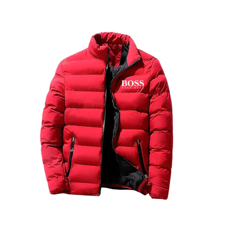 Jaqueta Masculina Premium Boss Jaqueta de frio Impermeável Divina Elegância Vermelho P 