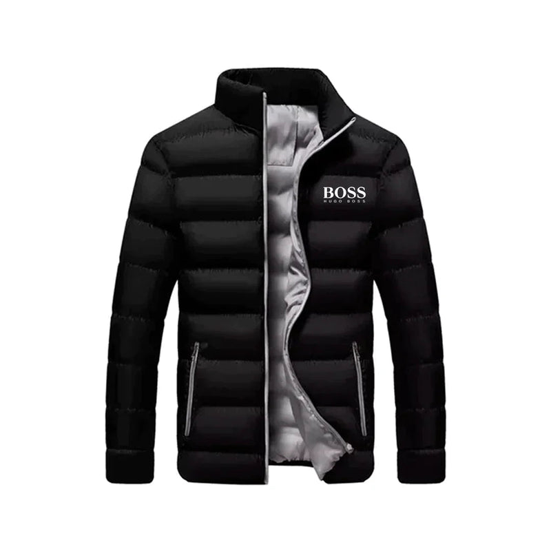 Jaqueta Puffer Premium - OFERTA IMPERDÍVEL Jaqueta HB Puffer Premium - Promoção de Maio Divina Elegância Preto com Cinza P 