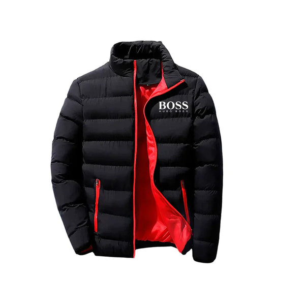 Jaqueta Puffer Premium - OFERTA IMPERDÍVEL Jaqueta HB Puffer Premium - Promoção de Maio Divina Elegância Preto com Vermelho P 