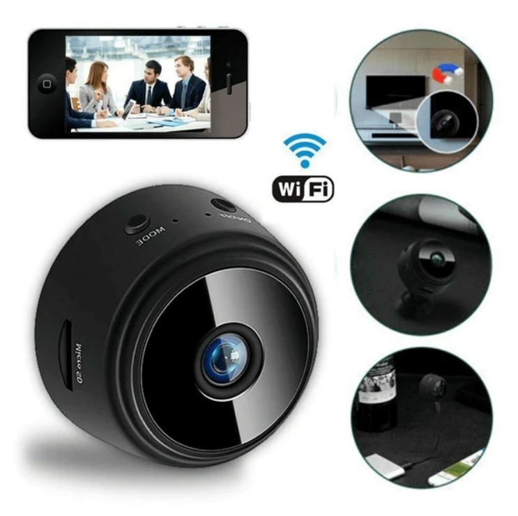 Mini Câmera de Segurança Portátil Wifi HD 1080P Alta Definição Mini Câmera de Segurança Portátil Wifi HD 1080P Alta Definição Divina Elegância 