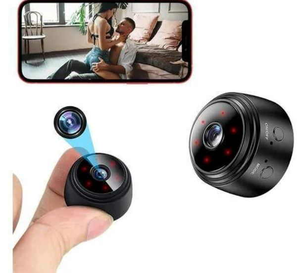 Mini Câmera de Segurança Portátil Wifi HD 1080P Alta Definição Mini Câmera de Segurança Portátil Wifi HD 1080P Alta Definição Divina Elegância 
