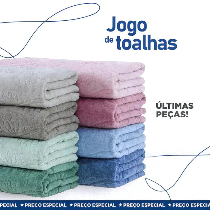 OFERTA RELÂMPAGO🔥 Dia das Mães - ÚLTIMO DIA [COMPRE 3 LEVE 10] MEGA KIT Com 10 Toalhas Super Banhão Toalhas Divina Elegância 