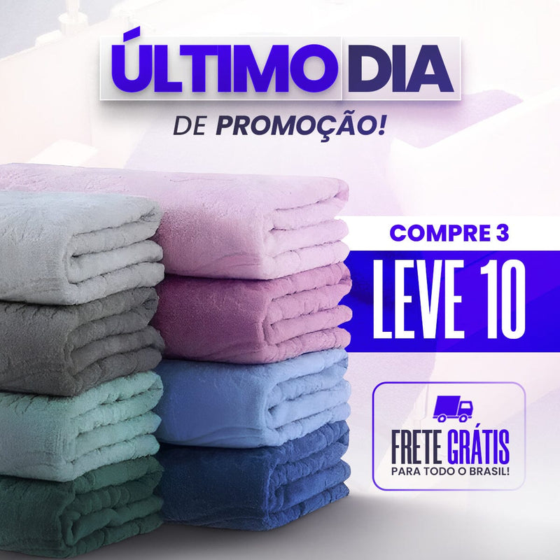 (OFERTA RELÂMPAGO🔥 - ÚLTIMO DIA) [COMPRE 3 LEVE 10] MEGA KIT Com 10 Toalhas Super Banhão - QUEIMA de ESTOQUE Toalhas Divina Elegância 