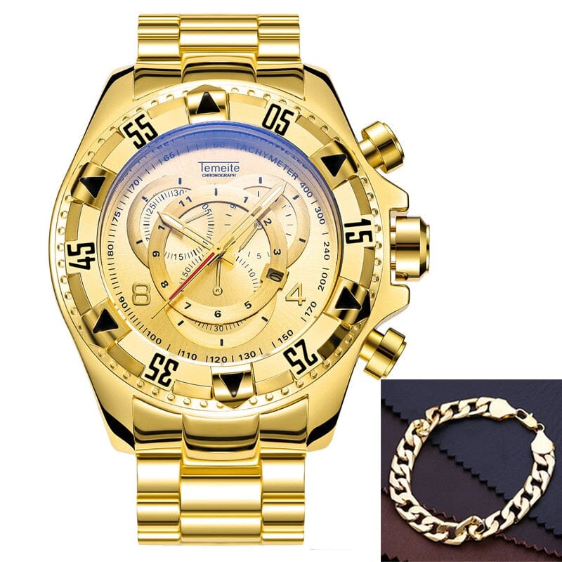 Relógio Luxuoso- Temeite Relógio Luxuoso- Temeite Divina Elegância Ouro 