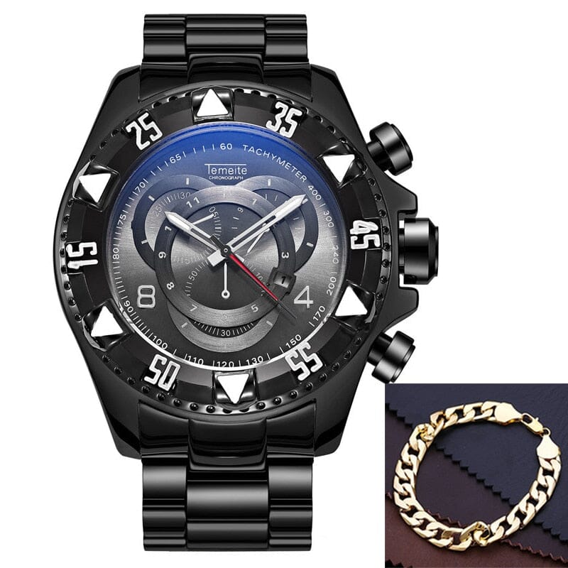 Relógio Luxuoso- Temeite Relógio Luxuoso- Temeite Divina Elegância Preto 