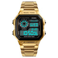 Relógio Militar Clássico SKMEI 1335 À Prova D'Água 50M Relógio Militar SKMEI Divina Elegância Dourado 