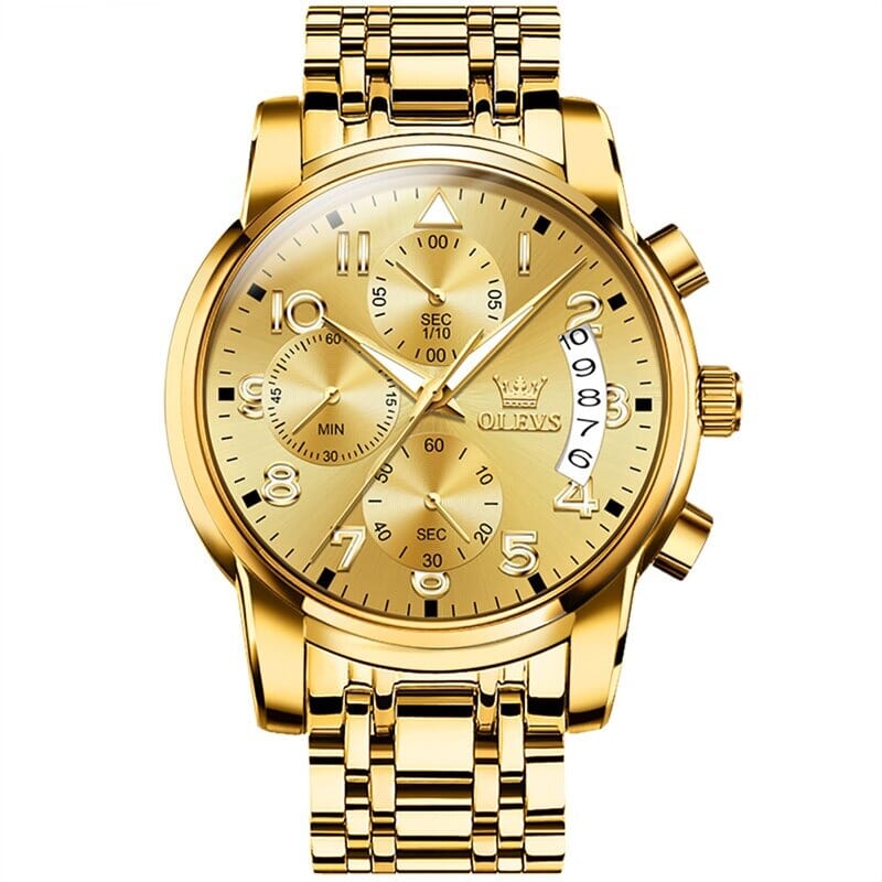 Relógio ouro fino - Aço inoxidável (Edição limitada) Relógio OLEVS Edição limitada Divina Elegância 