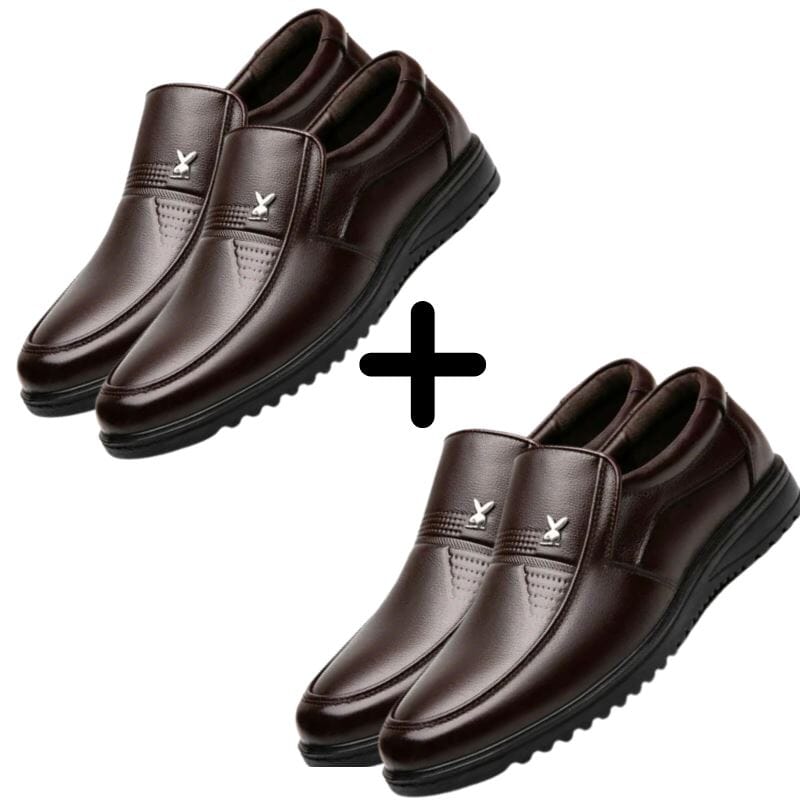 Sapato Mocassim Ortopédico de Couro - [ COMPRE 1 LEVE 2 ] Sapato Mocassim Ortopédico de Couro - [ COMPRE 1 LEVE 2 ] Divina Elegância Marrom + Marrom 37 