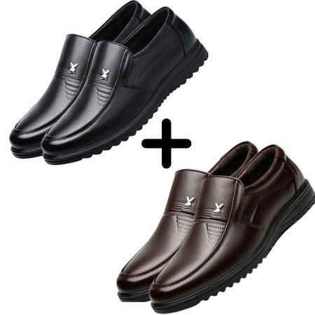 Sapato Mocassim Ortopédico de Couro - [ COMPRE 1 LEVE 2 ] Sapato Mocassim Ortopédico de Couro - [ COMPRE 1 LEVE 2 ] Divina Elegância Preto + Marrom 37 