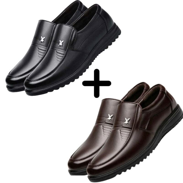 Sapato Mocassim Ortopédico de Couro - [ COMPRE 1 LEVE 2 ] Sapato Mocassim Ortopédico de Couro - [ COMPRE 1 LEVE 2 ] Divina Elegância Preto + Marrom 37 