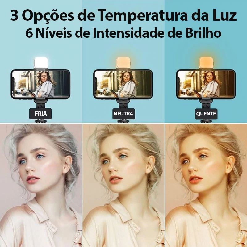 Selfiegram- Luz Integrada Tripé Multifunções 4 em 1 Selfiegram- Luz Integrada Tripé Multifunções 4 em 1 Divina Elegância 